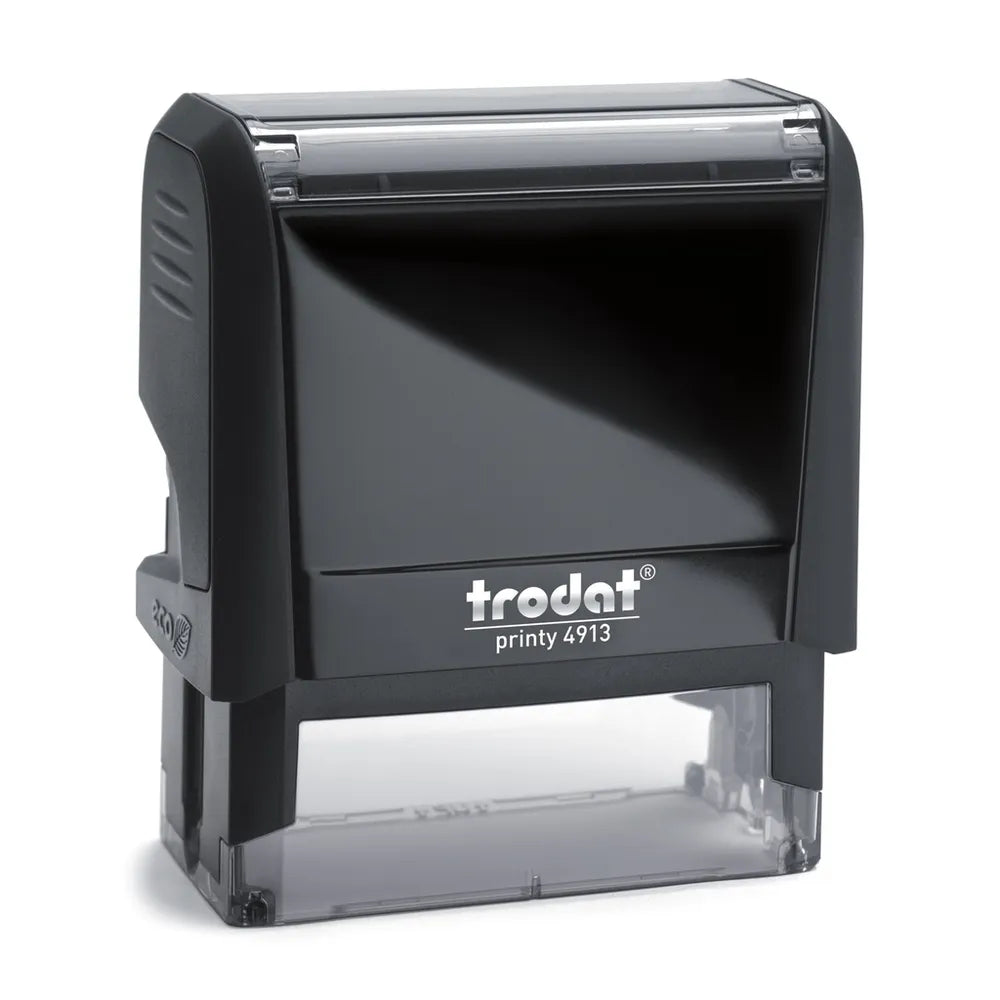 Trodat Selvfargende Printy 4913 | Tilpasset Gummistempel | Navn- og Adressestempel | 57x21mm - 6 Linjer